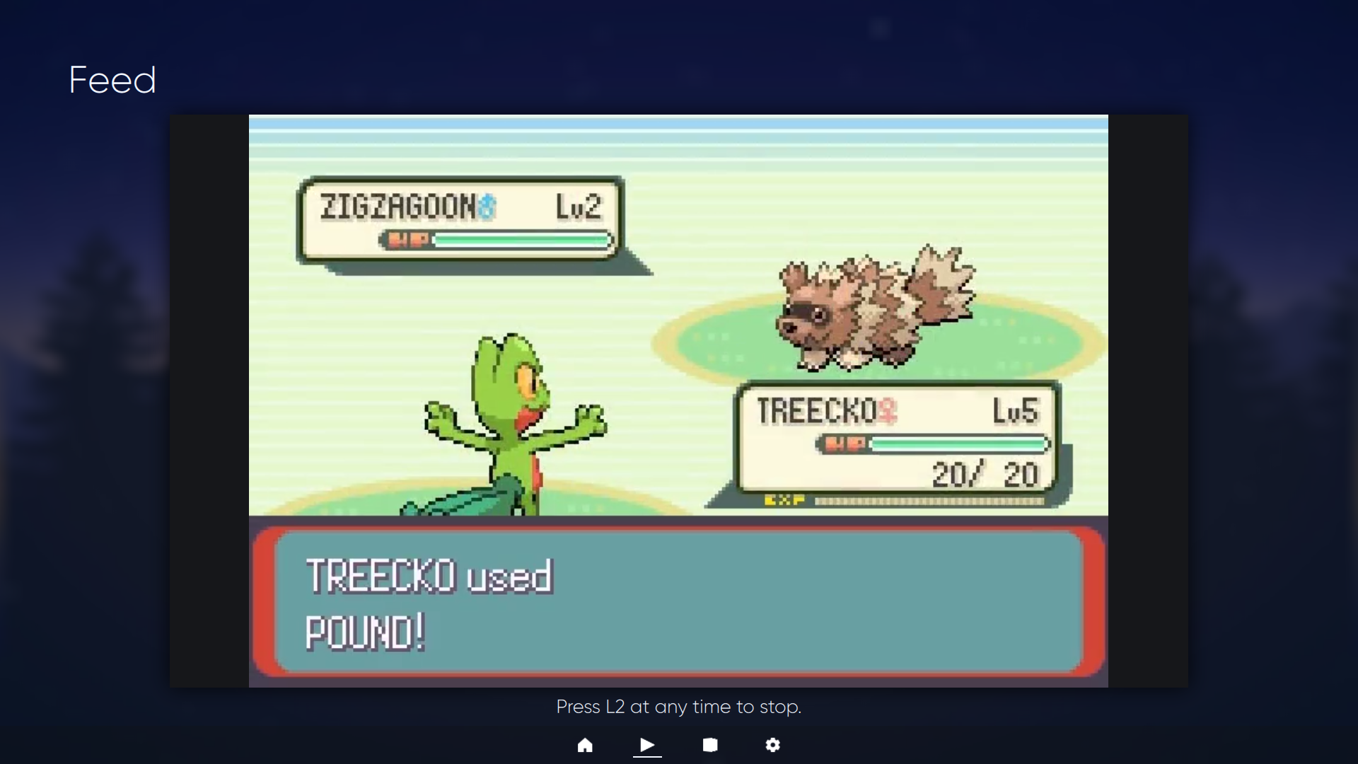 A screenshot of a video playing in the feed page.